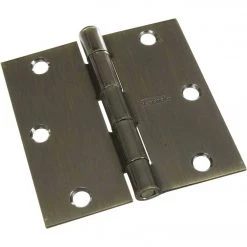 Best deal 🥰 National 3-1/2 In. Square Antique Brass Door Hinge (3-Pack) 👏