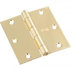 Flash Sale ✨ National 3-1/2 In. Square Polished Brass Door Hinge (3-Pack) 💯
