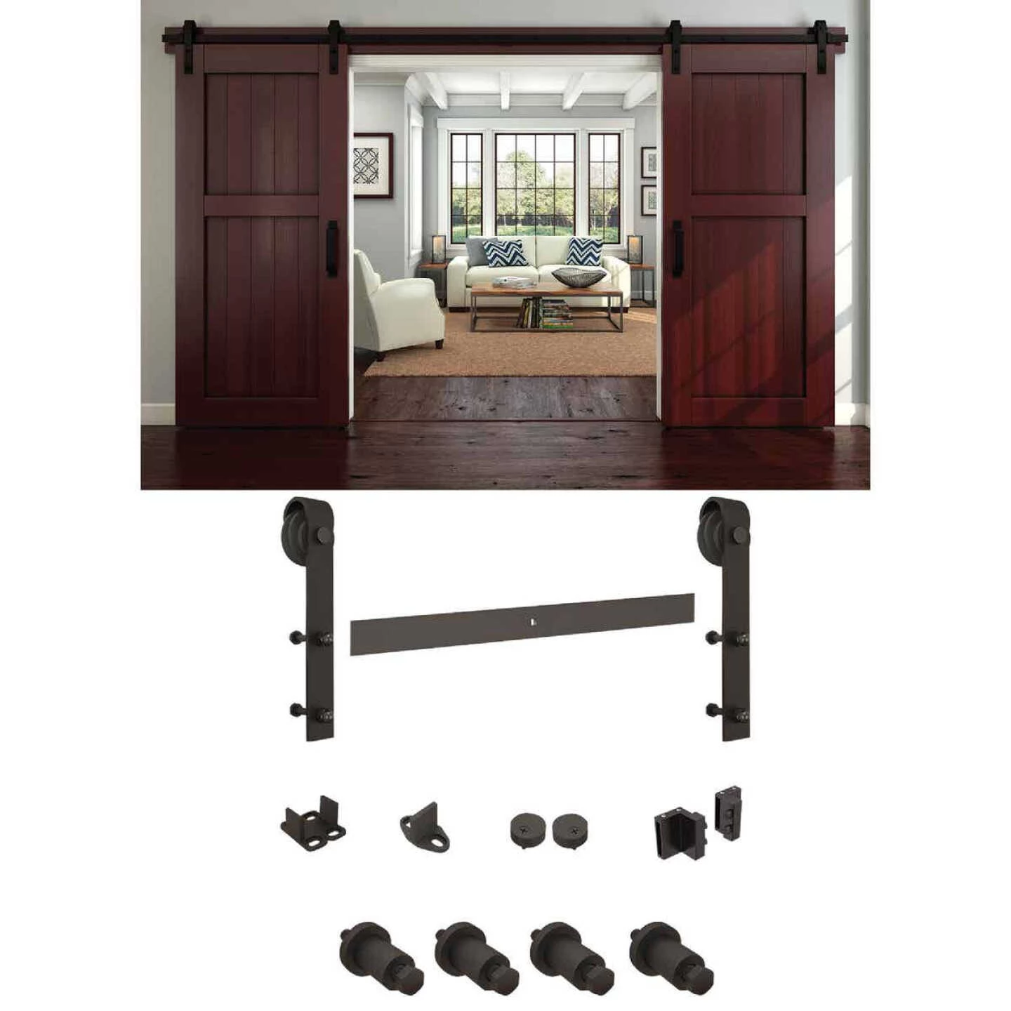 Cheap 🎉 National Oil Rubbed Bronze Steel Up To 200 Lb. Barn Door Track Hardware Kit 😀 3 Cheap 🎉 National Oil Rubbed Bronze Steel Up To 200 Lb. Barn Door Track Hardware Kit 😀