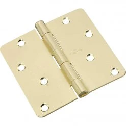 Outlet 🔔 National 4 In. X 1/4 In. Radius Polished Brass Door Hinge 🔥