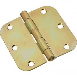Cheap 🛒 National 3-1/2 In. X 5/8 In. Radius Satin Brass Tone Door Hinge ⌛