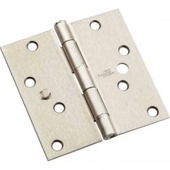 Budget 👏 National 4 In. Satin Nickel Square Door Hinge, (3-Pack) 👏