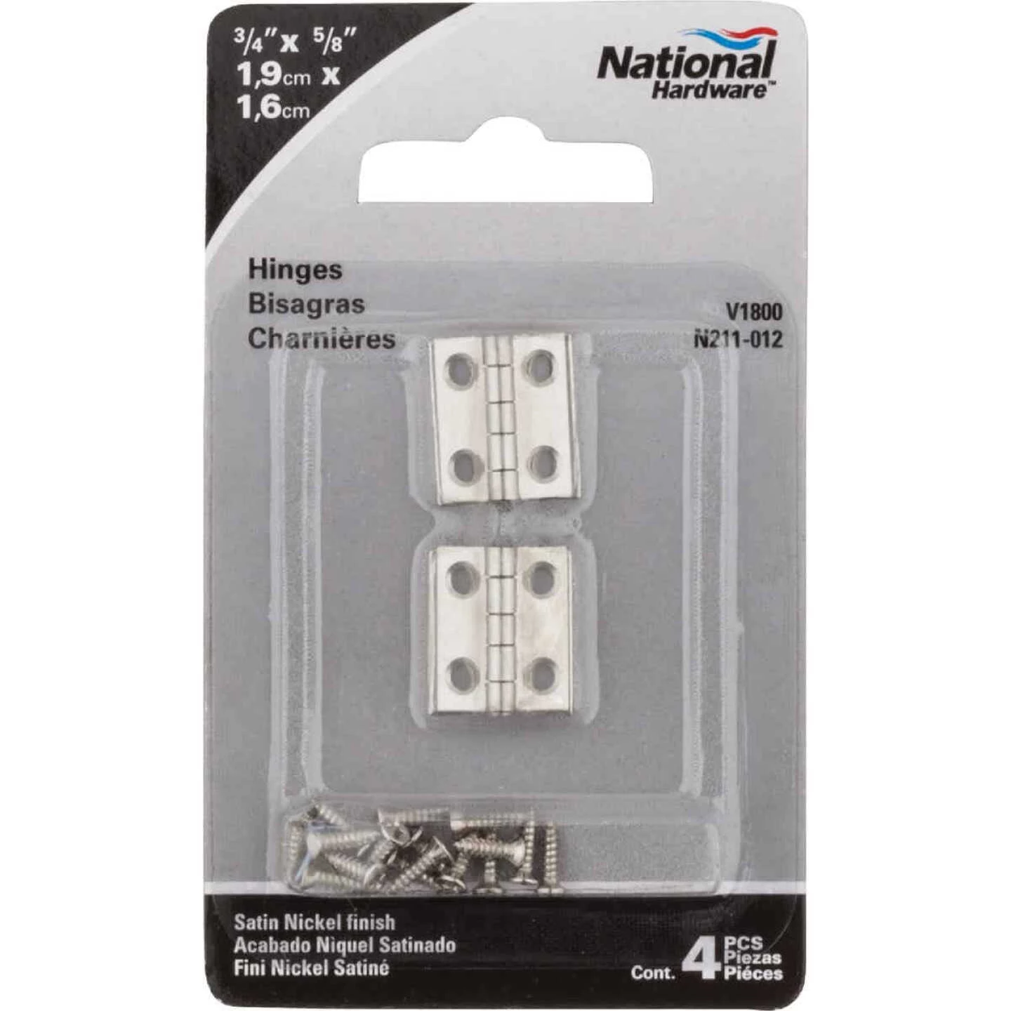 Buy 🔥 National 3/4 In. X 5/8 In. Satin Nickel Narrow Hinge (4-Pack) ✨ 4 Buy 🔥 National 3/4 In. X 5/8 In. Satin Nickel Narrow Hinge (4-Pack) ✨ - Image 2