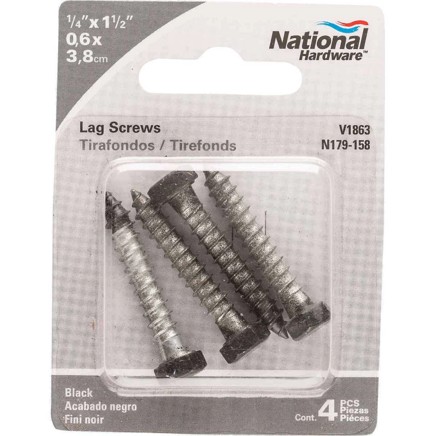 Promo 😉 National 1/4 In. X 1-1/2 In. Black Hex Lag Bolt (4 Ct.) 😍 4 Promo 😉 National 1/4 In. X 1-1/2 In. Black Hex Lag Bolt (4 Ct.) 😍 - Image 2