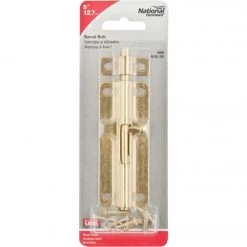 Outlet 🥰 National 5 In. Brass Steel Door Barrel Bolt ✔️ -National Sales Store ItemImage 206226 q5vf3z 4yqpow 4n7iij