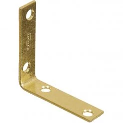 Hot Sale 😍 National Catalog V115 2-1/2 In. X 5/8 In. Brass Steel Corner Brace (4-Count) 🛒