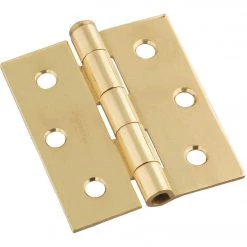 Cheap ✔️ National 3 In. Square Polished Brass Screen Door Hinge 🧨