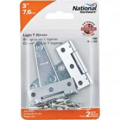 Cheap ⌛ National 3 In. Light Duty T-Hinge With Screw (2 Count) 👍 -National Sales Store ItemImage 210042 q5vfqa e8rxvc 1f81m