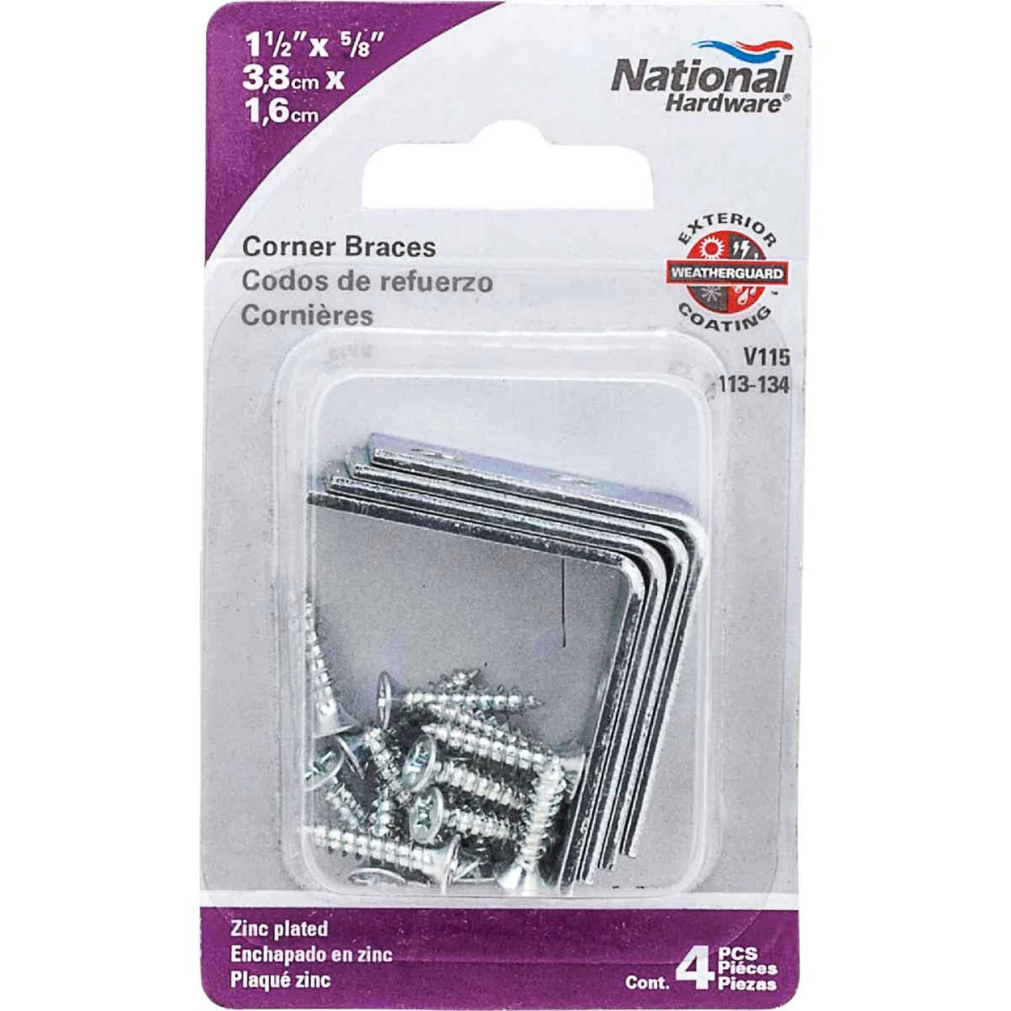 Best reviews of ✨ National Catalog V115 1-1/2 In. X 5/8 In. Zinc Steel Corner Brace (4-Count) 💯 4 Best reviews of ✨ National Catalog V115 1-1/2 In. X 5/8 In. Zinc Steel Corner Brace (4-Count) 💯 - Image 2