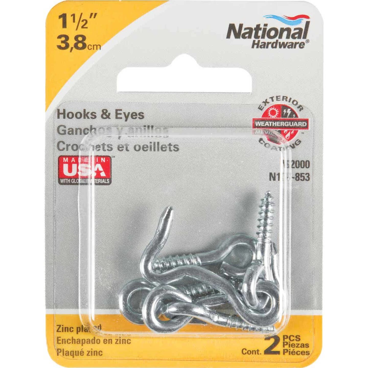 Discount 🌟 National 1-1/2 In. Steel Hook & Eye Bolt (2 Ct.) 🌟 4 Discount 🌟 National 1-1/2 In. Steel Hook & Eye Bolt (2 Ct.) 🌟 - Image 2