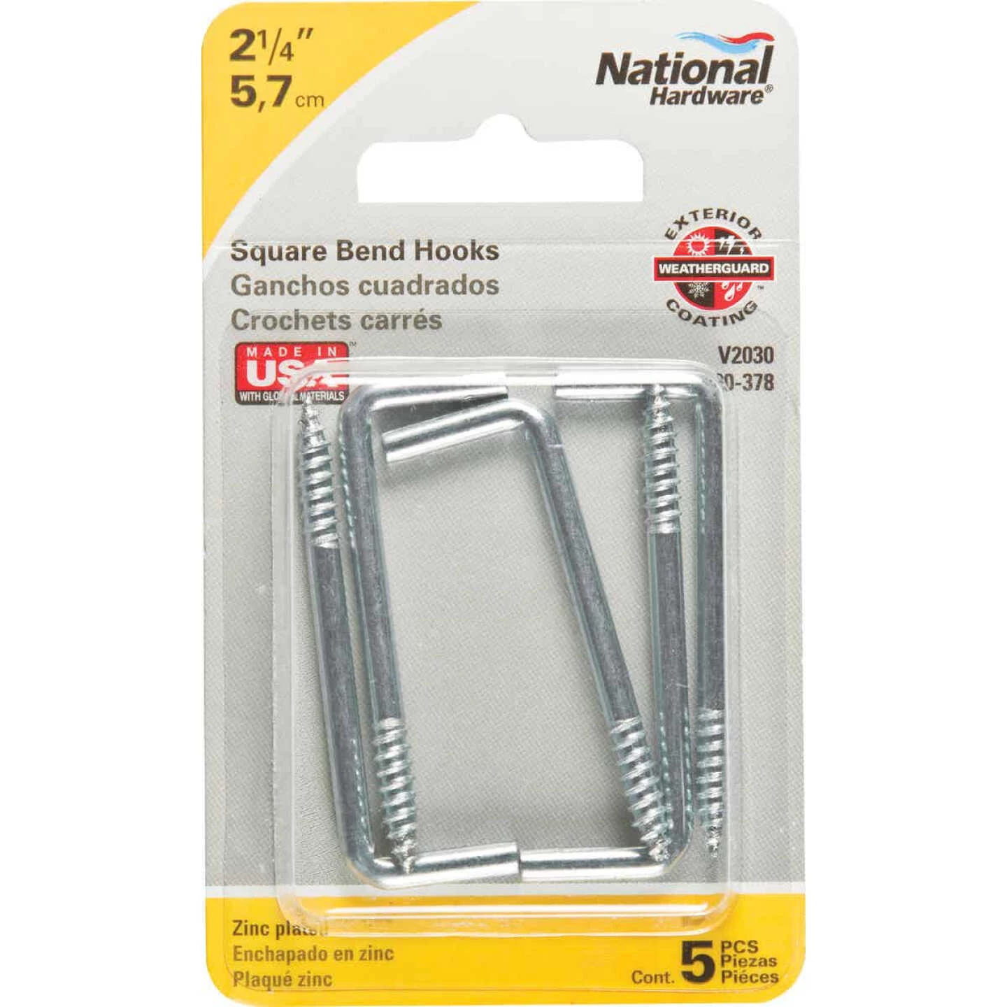 Best Sale ๐ฅ National 2030 Series #108 Square Bend Screw Hook Shoulder Hook (5 Count) ๐งจ 4 Best Sale ๐ฅ National 2030 Series #108 Square Bend Screw Hook Shoulder Hook (5 Count) ๐งจ - Image 2