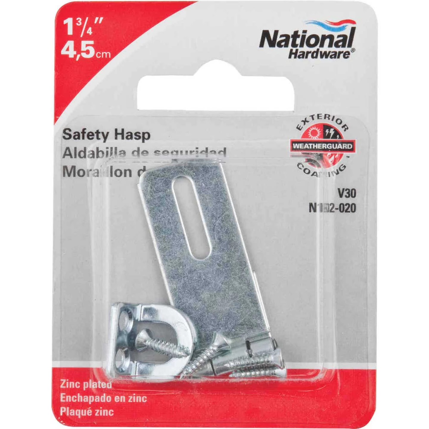 New 🤩 National 1-3/4 In. Zinc Non-Swivel Safety Hasp 🤩 4 New 🤩 National 1-3/4 In. Zinc Non-Swivel Safety Hasp 🤩 - Image 2