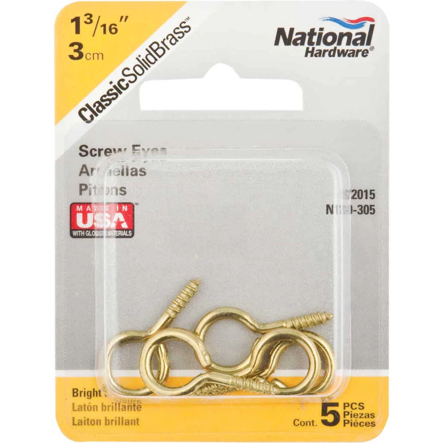 Promo 🥰 National #12 Brass Large Screw Eye (5 Ct.) ✔️ 4 Promo 🥰 National #12 Brass Large Screw Eye (5 Ct.) ✔️ - Image 2
