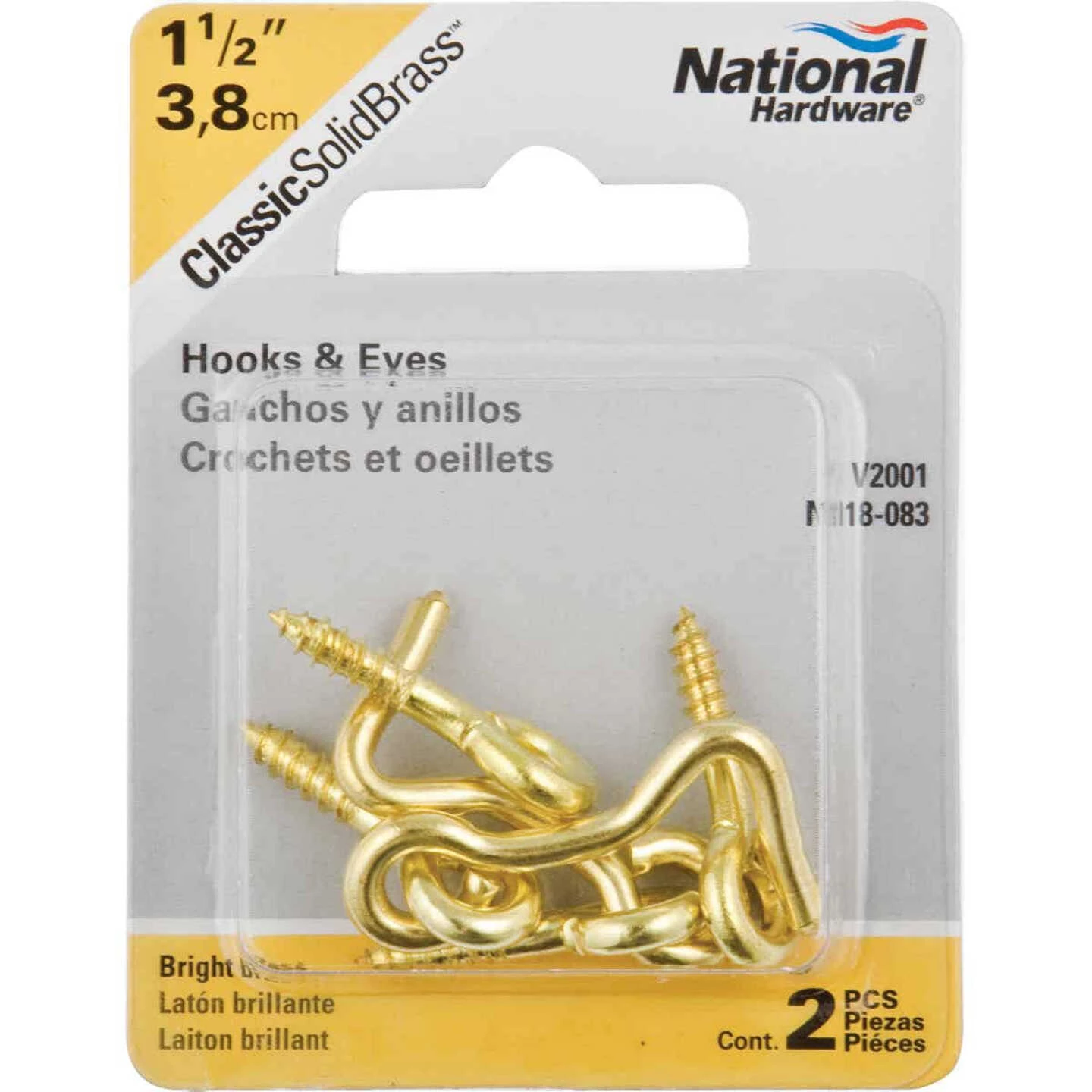 Best Pirce 🔔 National Solid Brass 1-1/2 In. Hook & Eye Bolt (2 Ct.) 💯 4 Best Pirce 🔔 National Solid Brass 1-1/2 In. Hook & Eye Bolt (2 Ct.) 💯 - Image 2