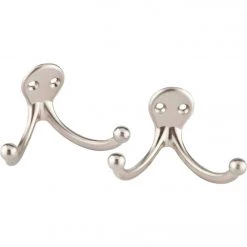Flash Sale 👍 National Satin Nickel Double Cloth Wardrobe Hook, 2 Per Card 🤩