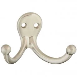 Flash Sale 👍 National Satin Nickel Double Cloth Wardrobe Hook, 2 Per Card 🤩 -National Sales Store ItemImage 215127 q5vg9o 4cadds 5cf8l9