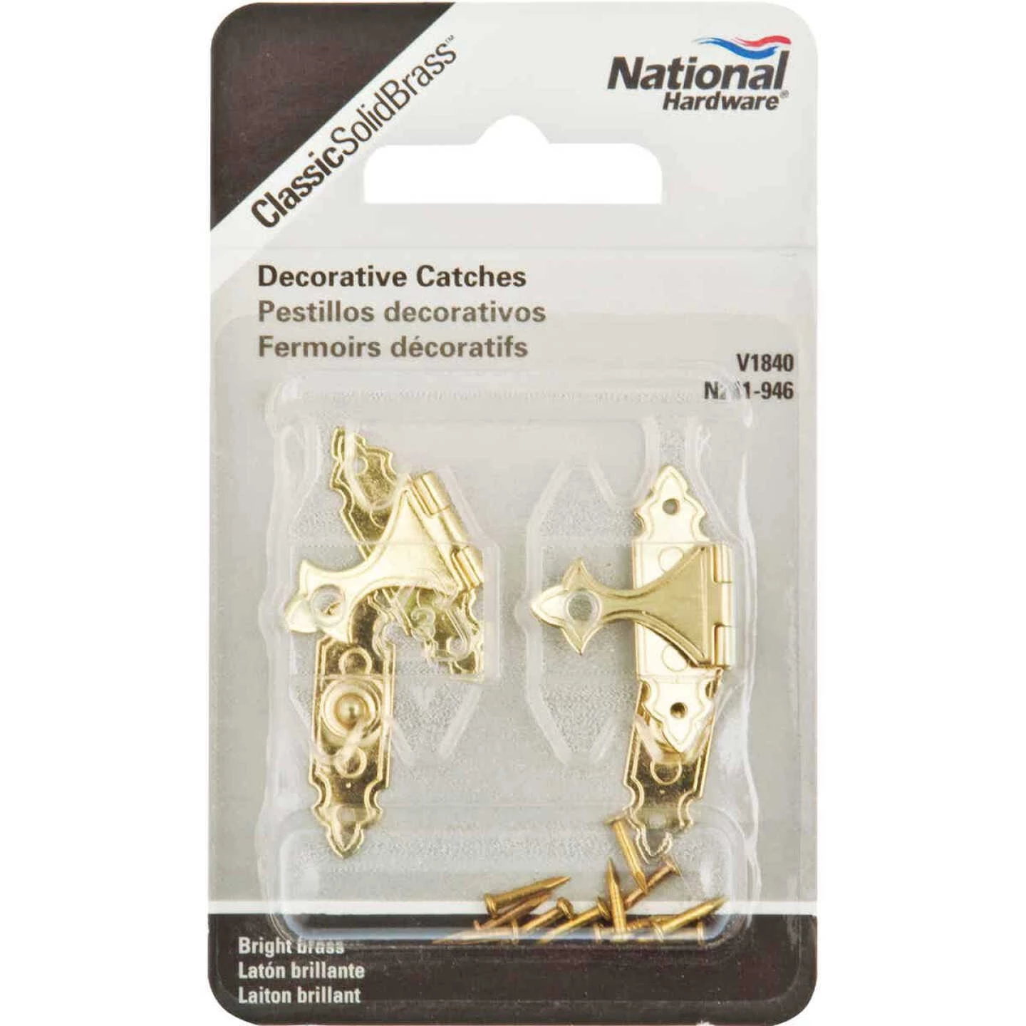 Discount 🔥 National Catalog V1840 Brass Decorative Catch (2-Count) 💯 4 Discount 🔥 National Catalog V1840 Brass Decorative Catch (2-Count) 💯 - Image 2