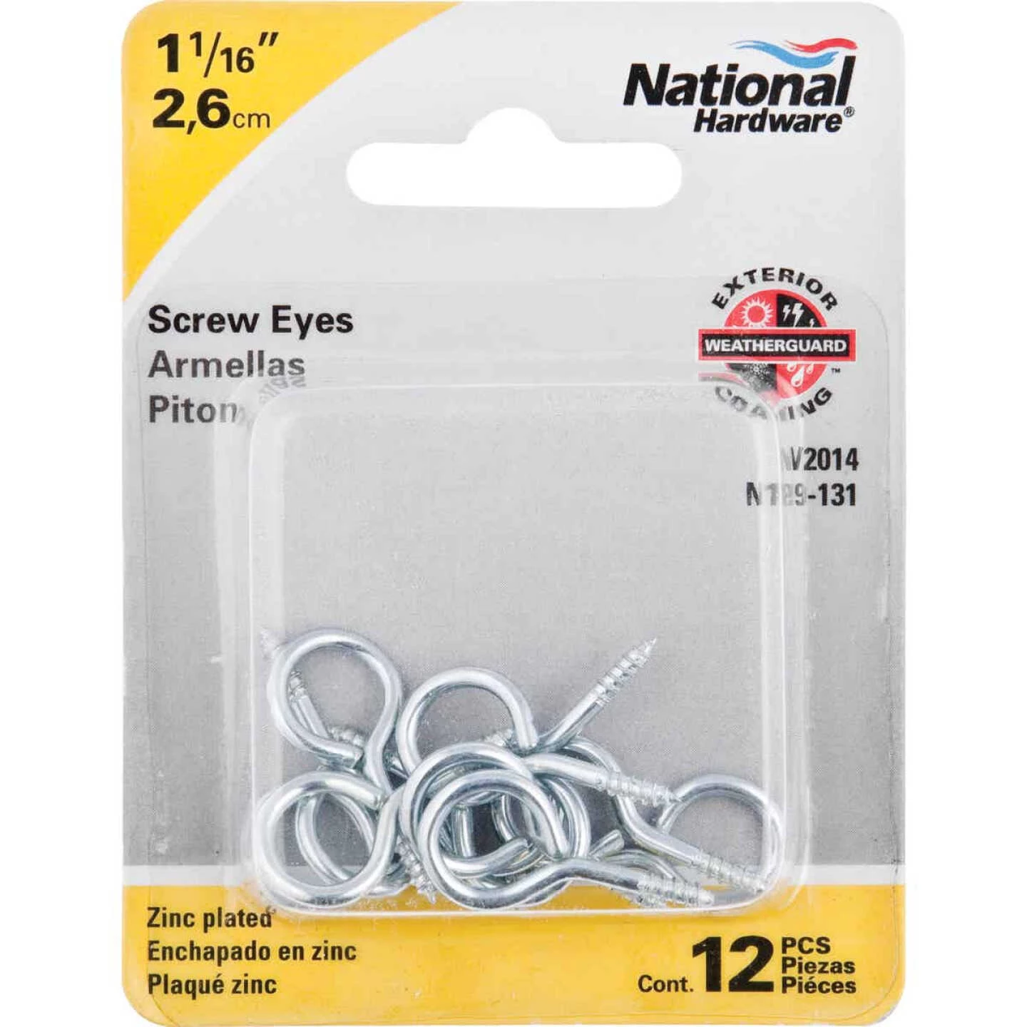 Wholesale 💯 National #14 Zinc Large Screw Eye (12 Ct.) ✨ 4 Wholesale 💯 National #14 Zinc Large Screw Eye (12 Ct.) ✨ - Image 2