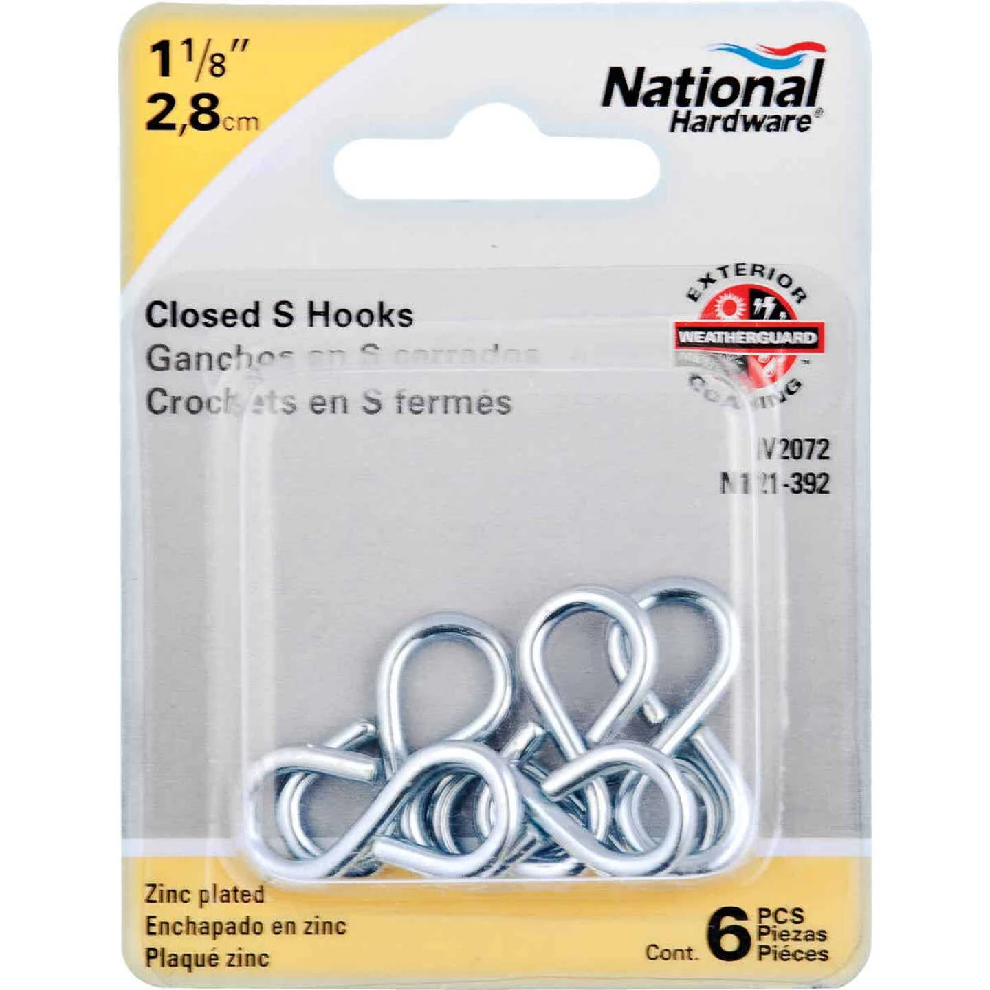 Cheap โจ National 1-1/8 In. Zinc Light Closed S Hook (6 Ct.) ๐งจ 4 Cheap โจ National 1-1/8 In. Zinc Light Closed S Hook (6 Ct.) ๐งจ - Image 2