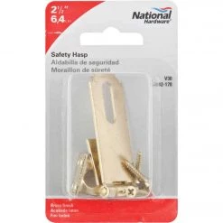 Coupon ✨ National 2-1/2 In. Brass Non-Swivel Safety Hasp 🥰 -National Sales Store ItemImage 229265 q5vhnu b9kcnk 1kpkmm