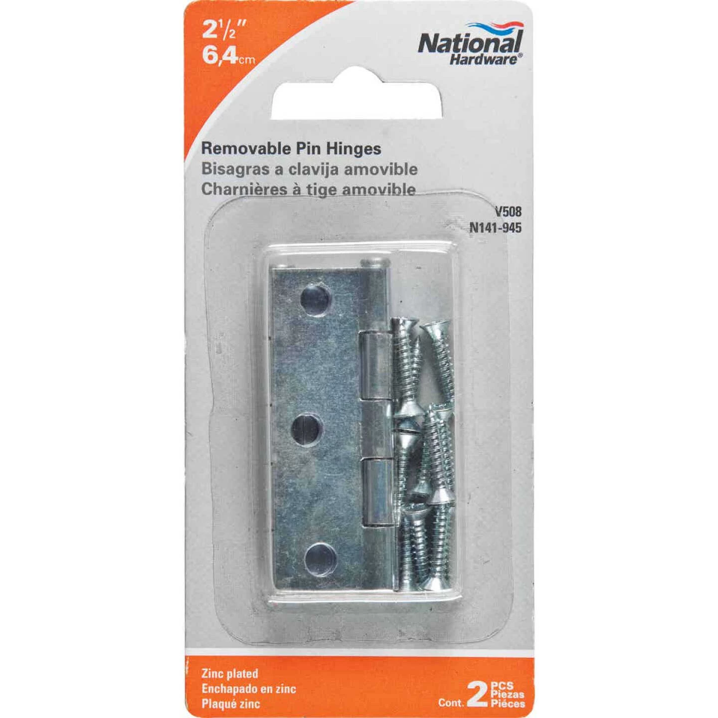 Hot Sale 🔔 National 2-1/2 In. Zinc Loose-Pin Narrow Hinge (2-Pack) 🛒 4 Hot Sale 🔔 National 2-1/2 In. Zinc Loose-Pin Narrow Hinge (2-Pack) 🛒 - Image 2