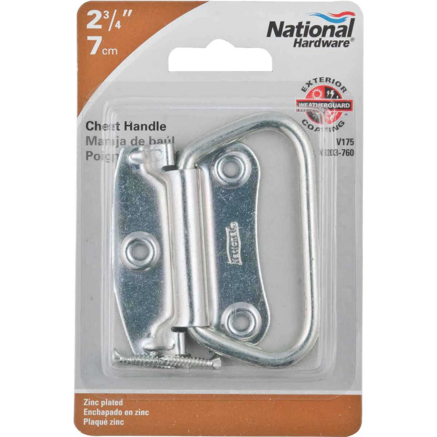 Budget ⭐ National Zinc 2 3/4" Steel Chest Handle ⌛ 4 Budget ⭐ National Zinc 2 3/4" Steel Chest Handle ⌛ - Image 2