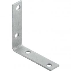 Best deal 🎉 National Catalog V115 3 In. X 3/4 In. Galvanized Steel Corner Brace (4-Count) ⭐