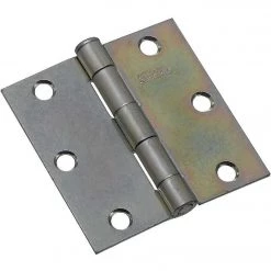 Hot Sale ✨ National 3 In. Square Zinc Plated Steel Broad Door Hinge (2-Pack) 🎁