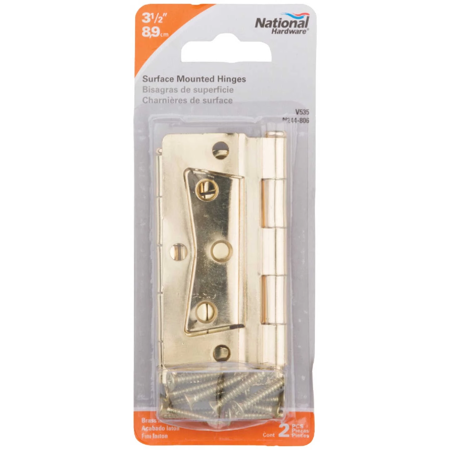 Budget ๐ National 3-1/2 In. X 3-1/2 In. Non-Mortise Hinge (2 Count) โ 4 Budget ๐ National 3-1/2 In. X 3-1/2 In. Non-Mortise Hinge (2 Count) โ - Image 2