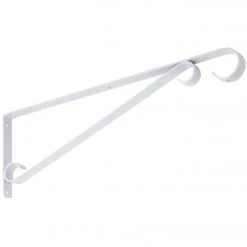New 🥰 National 15 In. White Steel Hanging Plant Bracket ✨