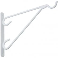 Promo 🧨 National 12 In. White Vinyl-Coated Steel Plant Hanger Bracket 👏