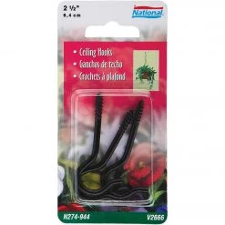 Coupon 👏 National 2-1/2 In. Black Ceiling Hook (3-Pack) 🌟