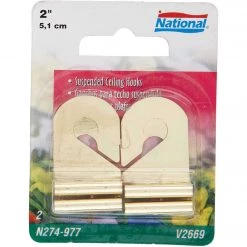 Cheapest 🧨 National Brass Suspended Ceiling Hook (2-Pack) ⌛