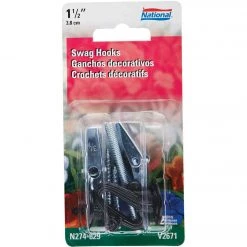 Cheap 🎁 National 1-1/2 In. Black Die Cast Swag Hook (2-Pack) ❤️